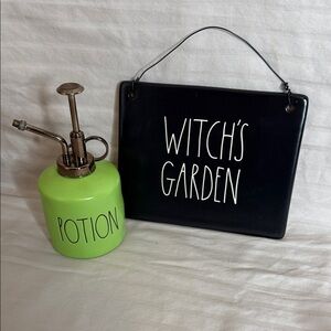 Rae Dunn Black and Green Witch's Garden Set